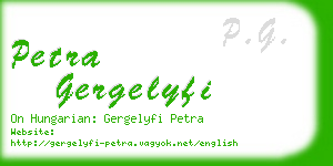 petra gergelyfi business card